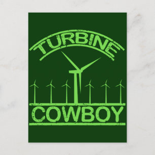 Turbine Cowboy Postcard