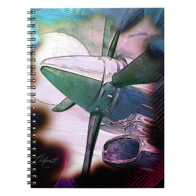 TURBO Grunge Aircraft Technica Notebook (Front)