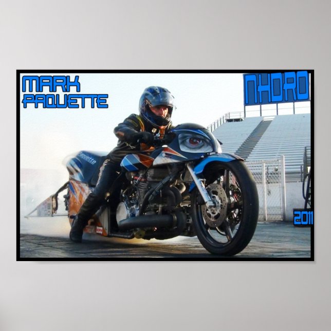 Turbo motorcycle drag racing Poster NHDRO 2011 (Front)