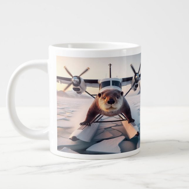 Turbo Prop Twin Engine Float Plane Bush Canada Large Coffee Mug (Left)