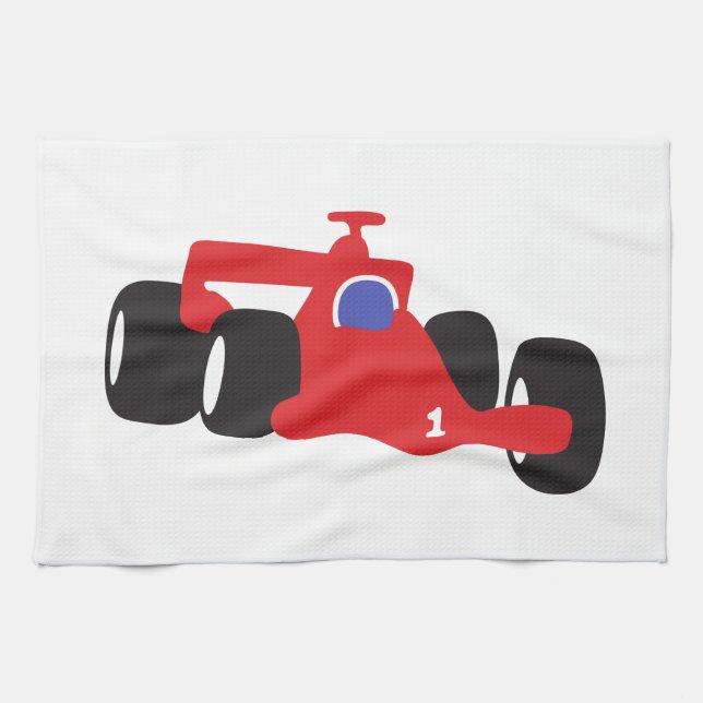 Turbo racing car tea towel (Horizontal)