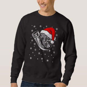 Turbo Santa Hat Car Enthusiast Racing Drifting Chr Sweatshirt