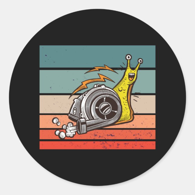 Turbo snail classic round sticker (Front)