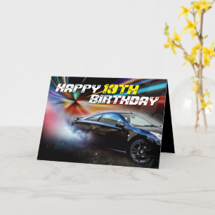 Turbocharge Street Racing Birthday Card