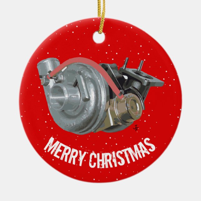 Turbocharger Ceramic Tree Decoration (Front)