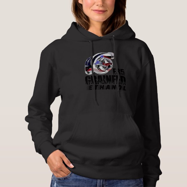 Turbocharger Drag Racing Race Car Turbo Grain Fed  Hoodie (Front)