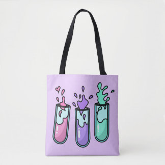 Turbulent Test Tubes Tote Bag