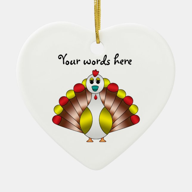Turducken Ceramic Ornament (Front)