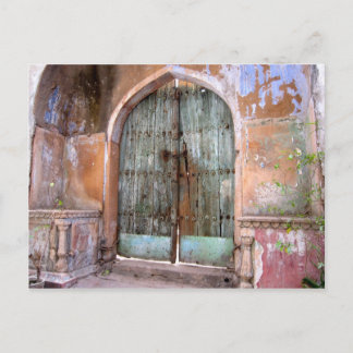 Türe in Delhi Altstadt - Indien Postcard