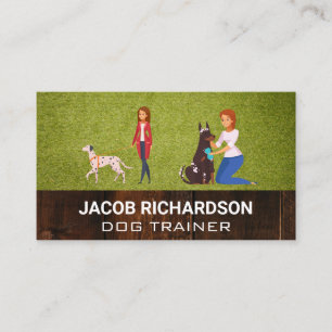 Turf Grass   Walking and Cleaning Dog Business Card