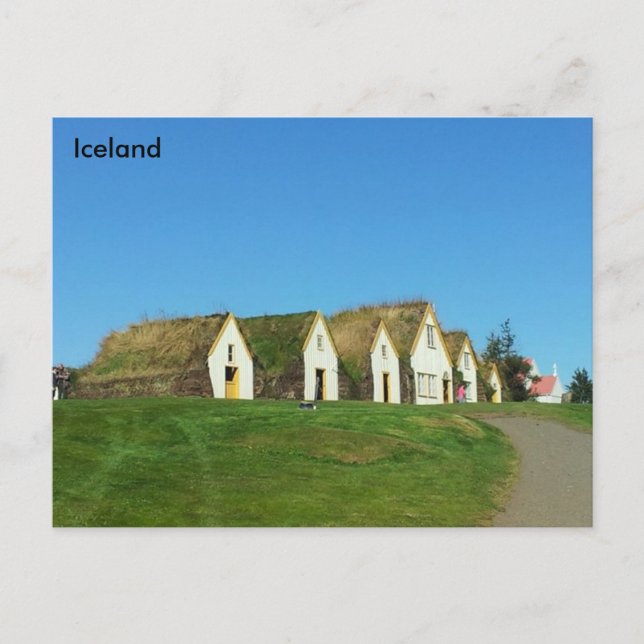 Turf houses in Glaumbær, Iceland Postcard (Front)