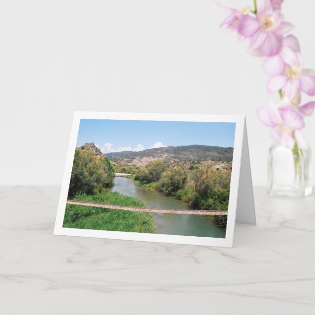 Turia River, Domeño Viejo, Valencia, Spain Card (Orchid)