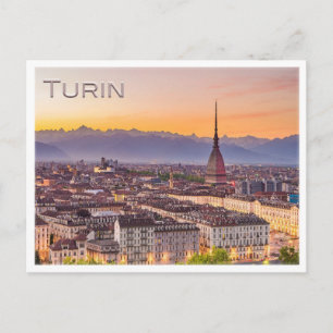 TURIN at sunset - Postcard