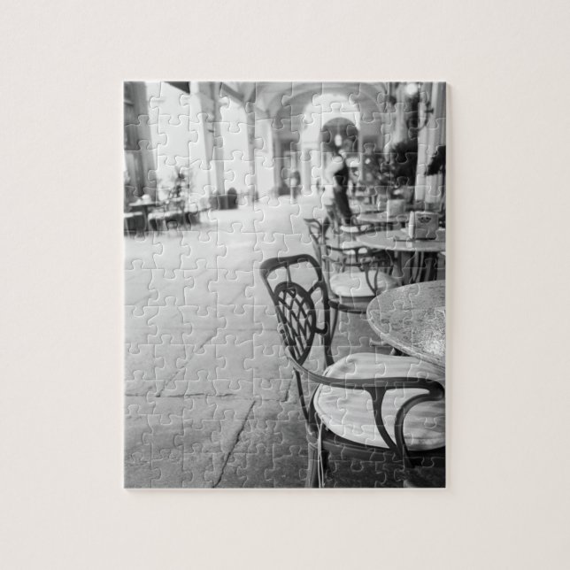 Turin Italy, Cafe and Archway Jigsaw Puzzle (Vertical)