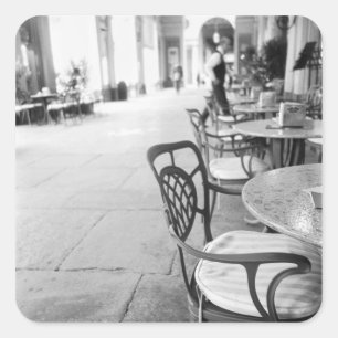 Turin Italy, Cafe and Archway Square Sticker