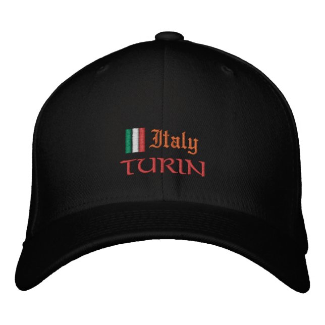Turin & Italy fashion / Italian Flag Patriots Embroidered Hat (Front)