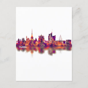 Turin Italy Skyline Holiday Postcard