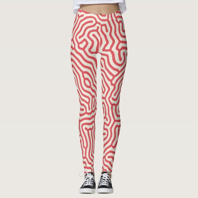 turing lines organic shape   leggings (Front)