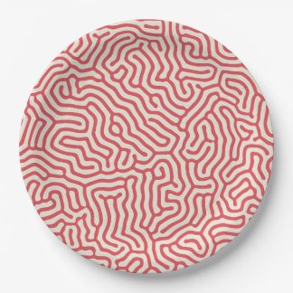 turing lines organic shape   paper plate