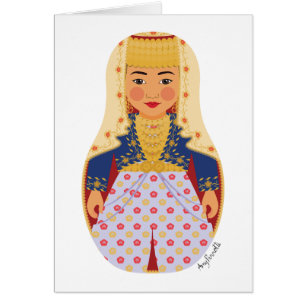 Turk Bride Matryoshka Card