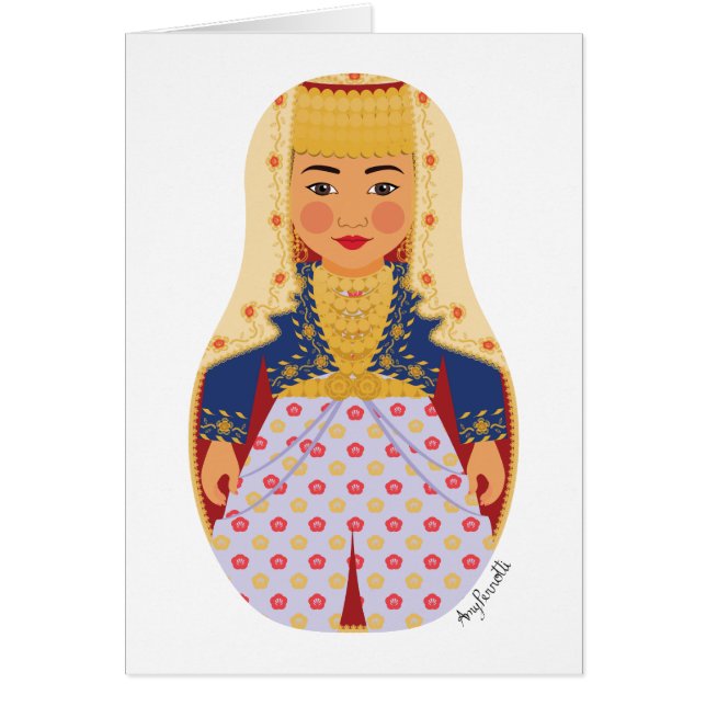 Turk Bride Matryoshka Card (Front)