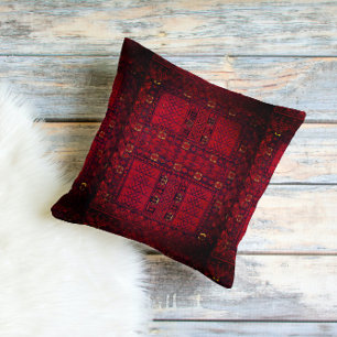 Turkestani antique carpet  look cushion