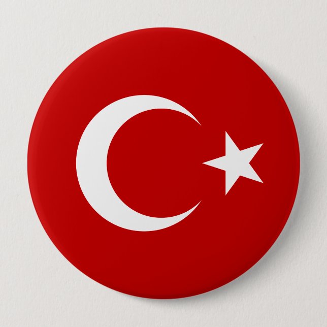 Turkey 10 Cm Round Badge (Front)