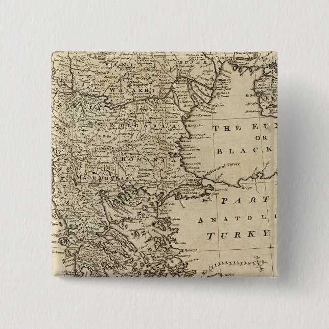 Turkey 15 Cm Square Badge (Front)