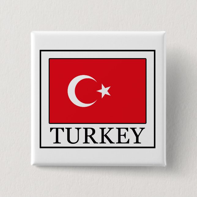 Turkey 15 Cm Square Badge (Front)