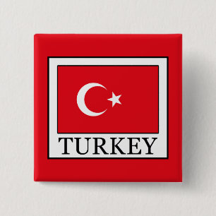Turkey 15 Cm Square Badge