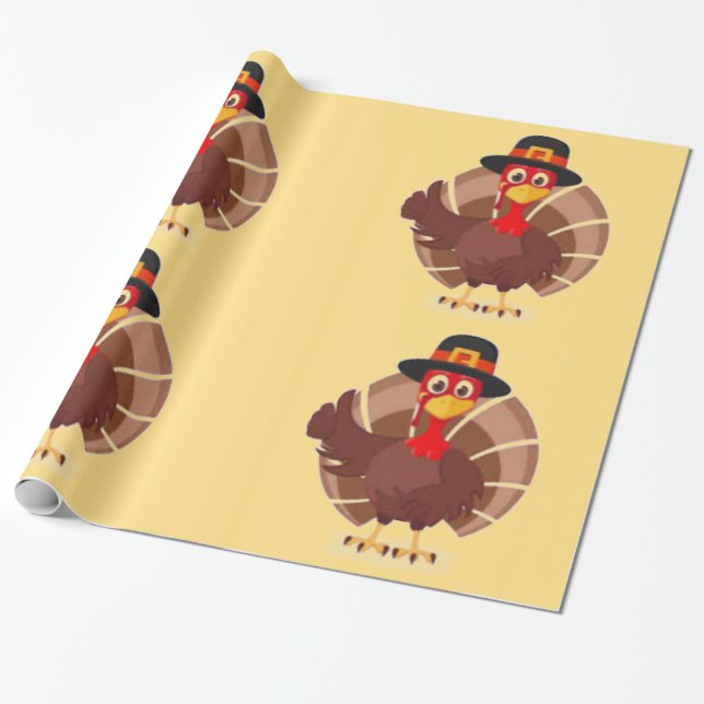Turkey #2 Wrapping Paper (Unrolled)