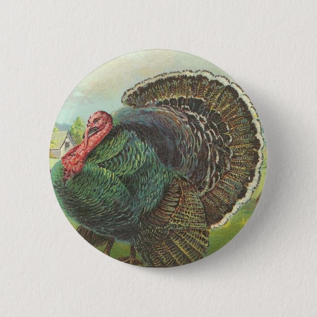 Turkey 6 Cm Round Badge (Front)