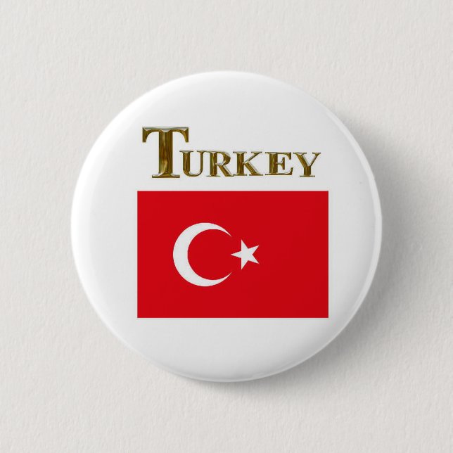 TURKEY 6 CM ROUND BADGE (Front)