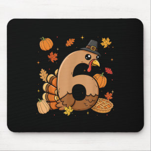 Turkey 6 Thanksgiving Pumpkin Gen Z Alpha Meme Mat Mouse Pad
