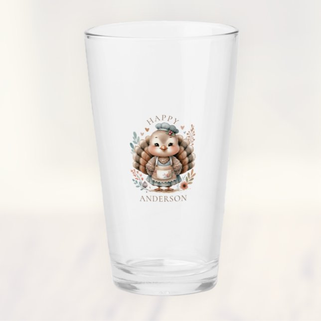Turkey Add Custom Text Drinkware Glass (Creator Uploaded)