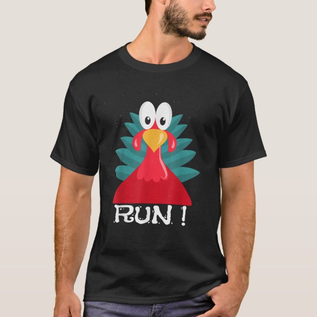 turkey adult costume running T shirt (Front)