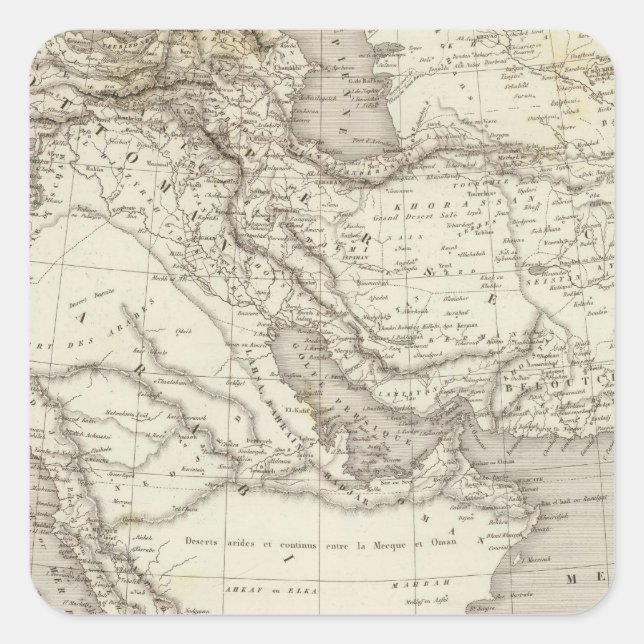 Turkey and Arabia Square Sticker (Front)