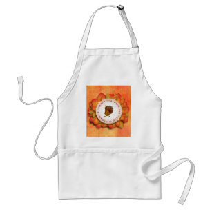 Turkey And Autumn Wreath of Leaves Standard Apron
