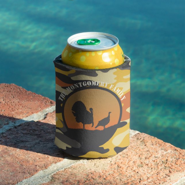 Turkey and Camo Can Cooler (In Situ Pool)