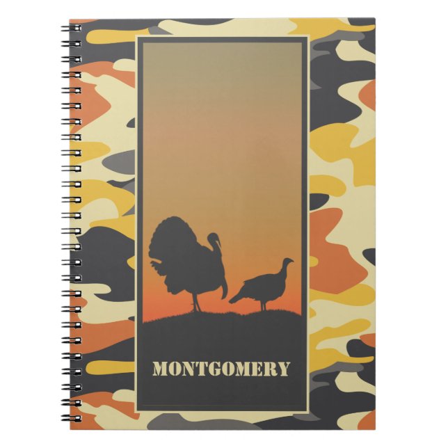 Turkey and Camo spiral Notebook (Front)