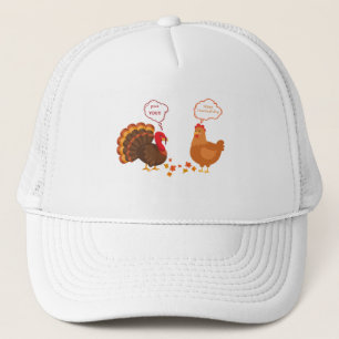 Turkey and Chicken Thanksgiving Trucker Hat