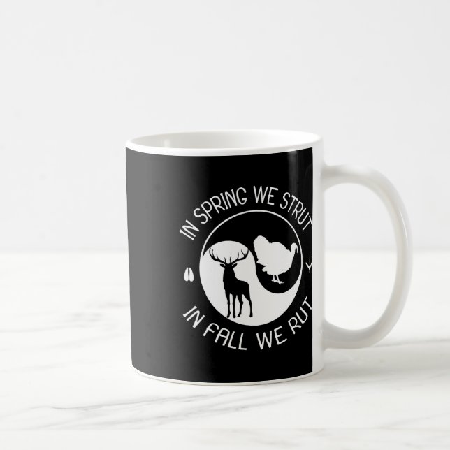 Turkey And Deer Hunting Hunter  Coffee Mug (Right)