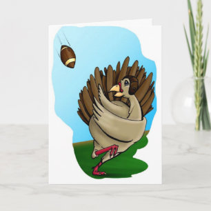 Turkey and Football Thanksgiving Card