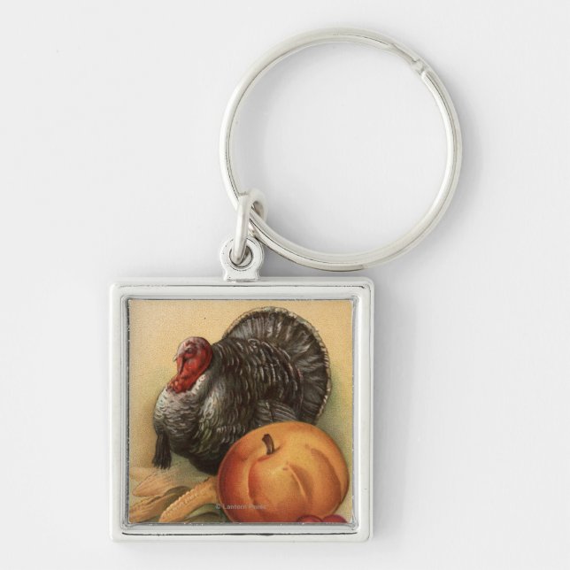 Turkey and Produce # 1 Key Ring (Front)