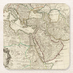 Turkey and Sweden Square Paper Coaster