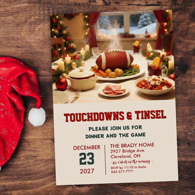 Turkey and Touchdowns Dinner Invitation (Creator Uploaded)