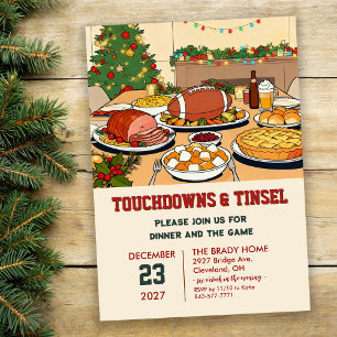 Turkey and Touchdowns Dinner Invitation