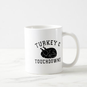 Turkey And Touchdowns Funny Autumn Fall Thanksgivi Coffee Mug