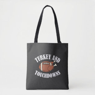 Turkey And Touchdowns Thanksgiving Tote Bag