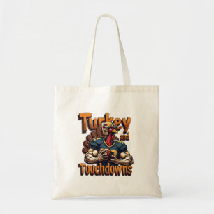 Turkey and Touchdowns Tote Bag